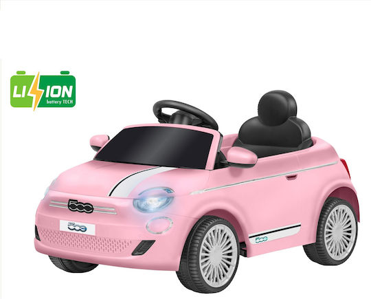Fiat 500e Μονοθέσιο με Τηλεκοντρόλ Τύπου 12 Volt Ροζ για 3+ Ετών