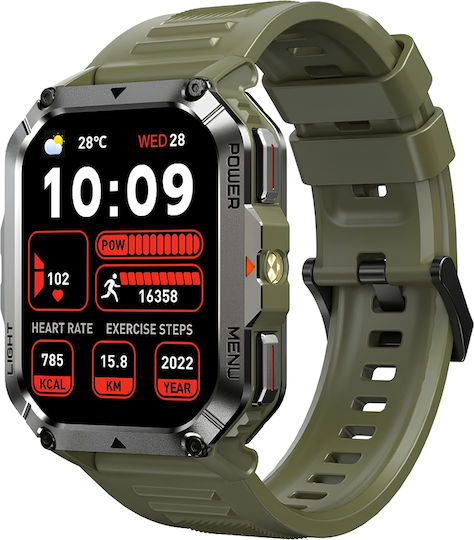 BlackView W70 Pro 51mm Smartwatch with Heart Rate Monitor (Green)