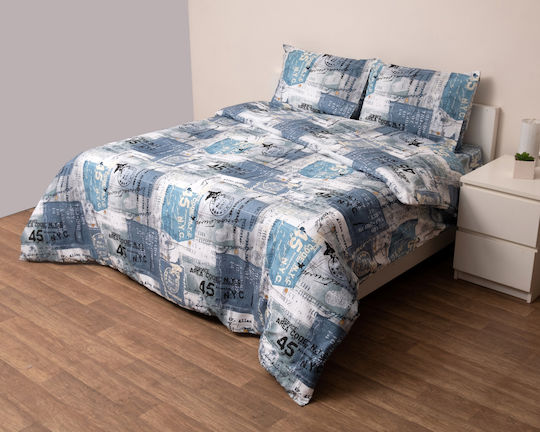 Viopros Set Pillowcases with Envelope Cover Blue 50x70cm