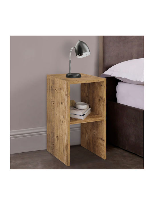 Bedside Table Deseo Wooden Beige 30x30x60cm