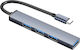 Orico USB Hub 4 Ports USB 3.0 with USB-C Connection Gray