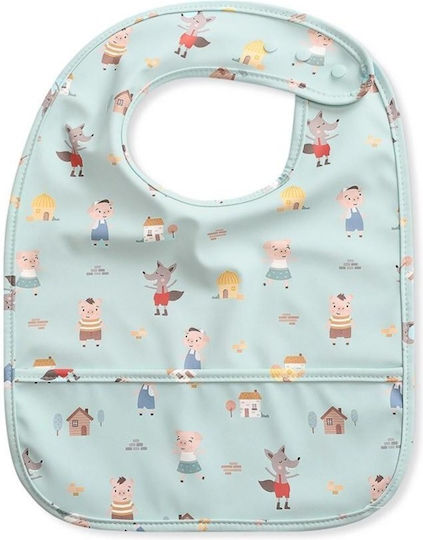 Tutete Waterproof Bib Fabric with Button & Pocket Green