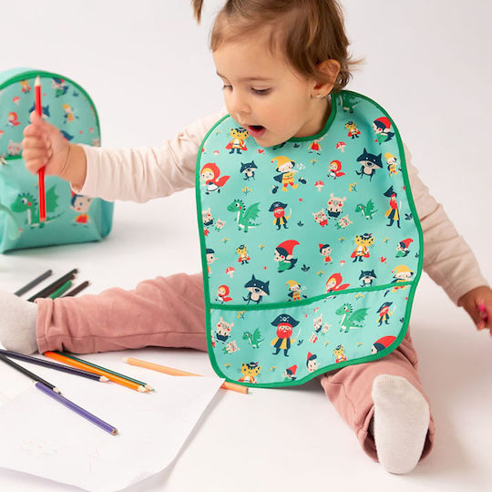 Kiokids Waterproof Bib Fabric with Lace Band & Pocket Mint for 4 m+