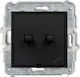 Karlik Double Wall Switch Without Frame Black