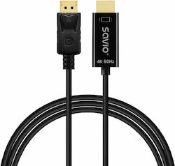 Savio DP Male - HDMI male 1.5m Savio DP Male - HDMI male 1.5m