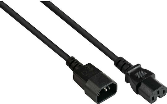 Alcasa IEC C14 / IEC C15 - IEC C14 / IEC C15 Cablu 5m Negru (P1450-S050)