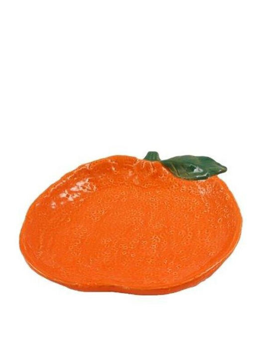Atmosphera Servierplatte Keramik Orange 24x17cm 1Stück