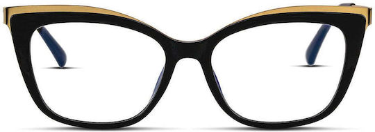 Blue Light Computer Glasses Venice Midnight Black