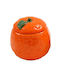 Atmosphera General Use Ceramic Vase with Lid Orange 11x14cm 1 Pieces
