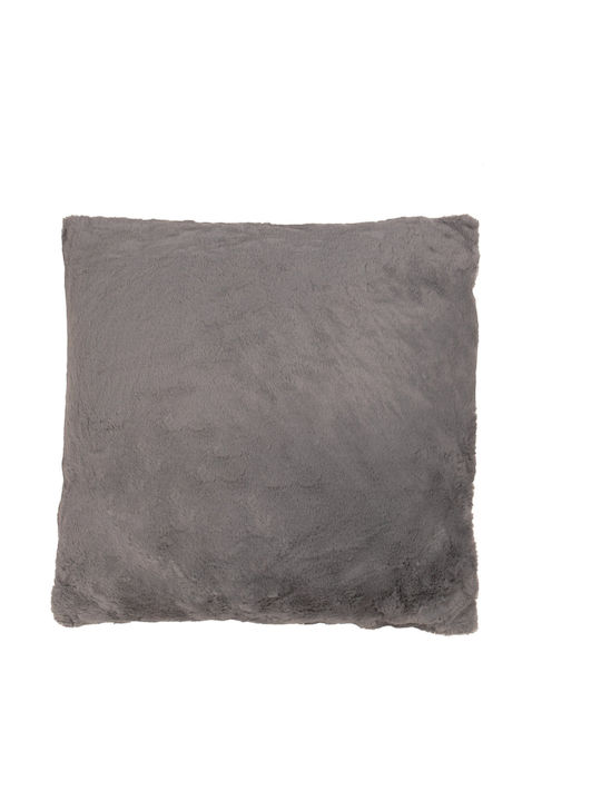 Domoletti Perna De Canapea Din Blană Gri Închis 45x45cm