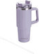 Muitomas Handled Tumbler Thermos Bottle Plastic 900ml Violet With Straw And Handle