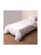 Viopros Set Baby Sheets Crib Cotton Huck White 120x160cm 3 Pieces