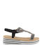 Women's Flat Sandals in Black Color