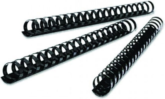 Spiral Buchbinderei Kunststoff 51mm Schwarz 50 Stück 450φ