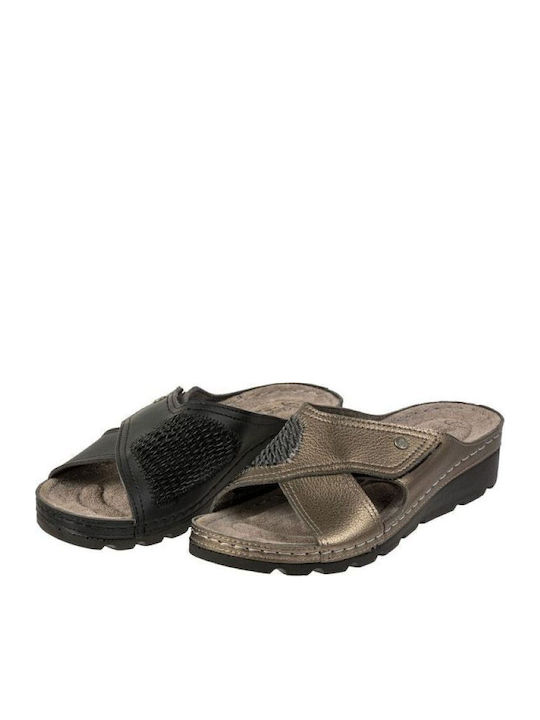 Women's Flat Sandals Anatomic in Black Color