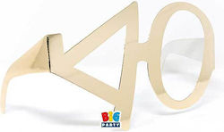 Papier Brillen Größe 40 Gold 6 Stück
