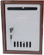 Brown Metal Cash Box 27x19.5x7.5 Cm
