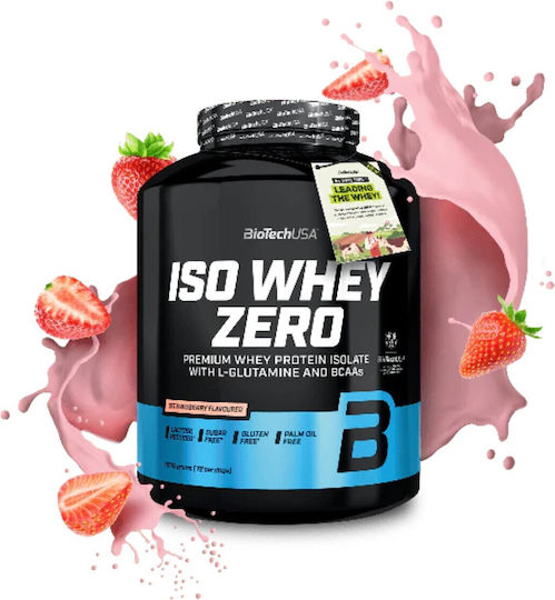 Iso Whey Zero Lactose Reduced Whey Protein Gluten and Lactose Free Strawberry Flavour 1.816kg