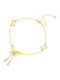 Celestria Gold Plated Stainless Steel Anklet with Zircon 20.5cm