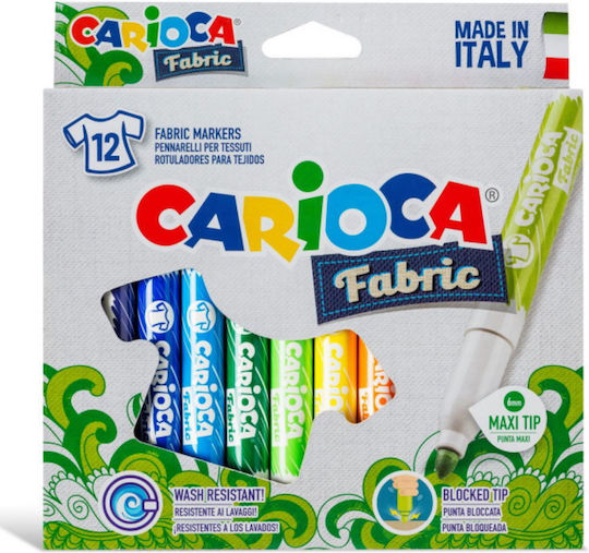 Carioca Fabric Markers 12 Pieces Carioca