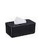 Relaxdays Θήκη για Χαρτομάντηλα Πλαστική Μαύρη 10x23x13cm 10046932