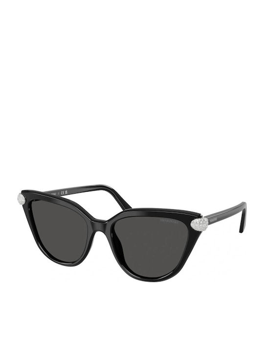 Swarovski Ochelari De Soare Pentru Femei Cu Culoare Full Face Neagră Și Culoare Neagră SK6039 100187