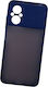Naxius Rubber Frame Back Cover Blue (Poco M4 5G)
