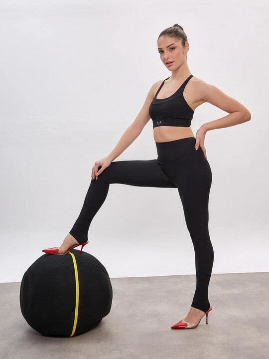 Altra Volta Yoga Γυναικείο Cropped Κολάν Black