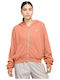 Sportswear Women's Sweatshirt Jacket Hooded Orange