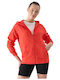 Women's Sweatshirt Jacket Hooded Red