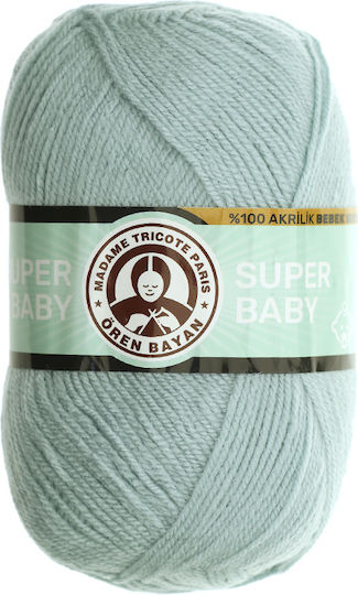Νήμα Πλεξίματος Μπεμπέ Ακρυλικό Super Baby Madame Tricote Paris 135 Ανοιχτό Βεραμάν 100γρ 340μ