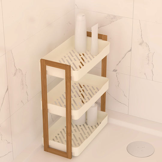 5Five Επιδαπέδια Ραφιέρα Μπάνιου Πλαστική 35x20.5x45cm Λευκή