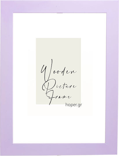 Wooden Wall Photo Frame 70x100 Purple Lilac Pastel Plexiglass K228/95