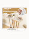 Console Table Metal with Marble Surface Λευκό Μάρμαρο/χρυσό L100xW30xH79cm