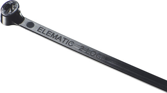 Elematic Kabelbinder Kunststoff in Schwarz Farbe (100Stück) (1310)