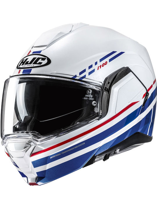 HJC i100 Sysma MC21 White Blue Red Κράνος Μηχαν...
