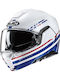 HJC i100 Sysma MC21 White Blue Red Мотоциклетна каска Флип ъп ECE 22.06 с Sunvisor