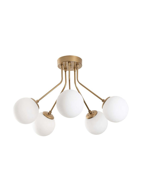 Opviq Orion Ceiling Mount Light 62cm Yellow with Socket E14