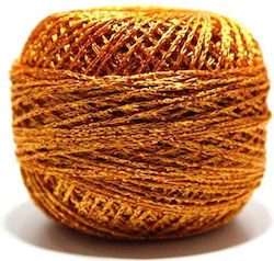 Knitting Yarn Metallic Anchor Col 313 Dark Gold 25gr 100mtr