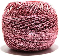 Knitting Yarn Metallic Anchor Col 306 Pink 25gr 100mtr