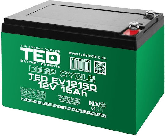 Baterie 12V Vehicule Electrice Dimensiuni 151 X 98 X 95 Mm 12V 15Ah M5 Baterie Ted003775