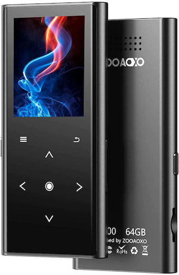 Bluetooth 5.2 MP3 Player 64 GB Cu Difuzor Hd Încorporat Radio Fm Sunet Hifi Înregistrator Vocal Design Mini