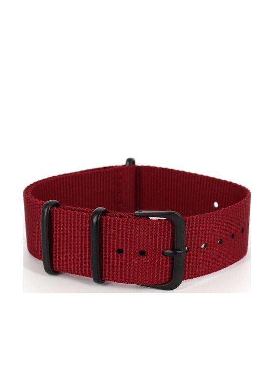 Vitopoulos Riemen aus Stoff Burgundisch 24mm