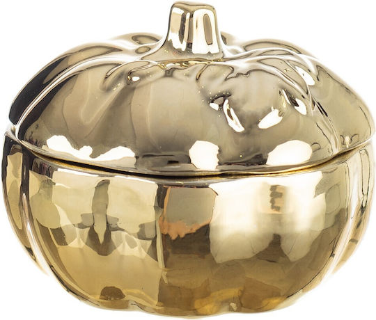 Ceramic Pumpkin Gold RT177-2