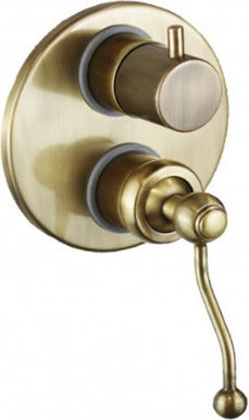 Paini Built-in Mixer & Shower Head Set for Shower 2 Exits Bronze