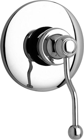 Paini Built-in Mixer & Shower Head Set for Shower 1 Exit Silver