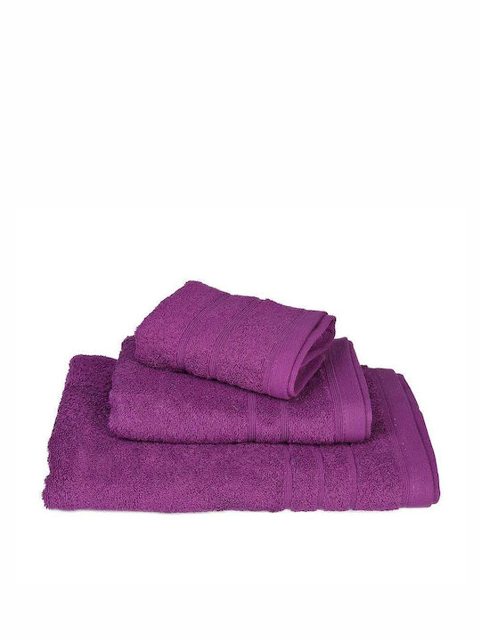 RoNeX Set Prosoape de Baie 3 buc Violet Greutate 500gr/m²