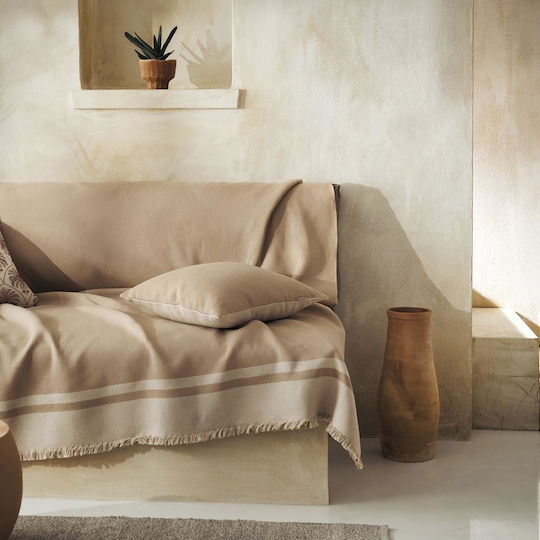 Gofis Home Marian Διθέσιου Καναπέ Δύο 'Οψεων Π180xΜ250cm Ground Beige 336/41