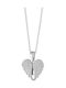 Oxzen Necklace with Heart Design in Silver