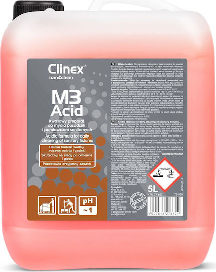 Clinex Καθαριστικό Υγρό Πατώματος με Απολυμαντική Δράση 5lt